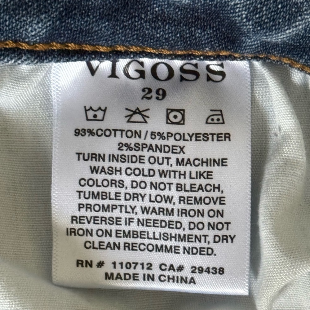Vigoss Women's Light Blue Distressed Skinny Jeans 29 - Picture 6 of 10